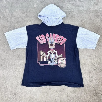 Camisa con Capucha Vintage Años 90 Looney Tunes Bugs Bunny Taz XL 24x28 Foto 1 de 4