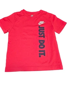 Nike Little Boys Shirt Just Do It Red/Black (sz 6-7) - Picture 1 of 4