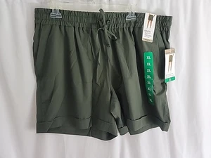 Mondetta Women XL Walking Shorts Adjustable Drawstring Pockets -Olive -NEW FR SH - Picture 1 of 8