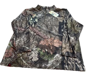 Mossy Oak Jacket Men's Medium 1/4 Zip Pullover Hunting Camo Break Up Country New - Picture 1 of 9