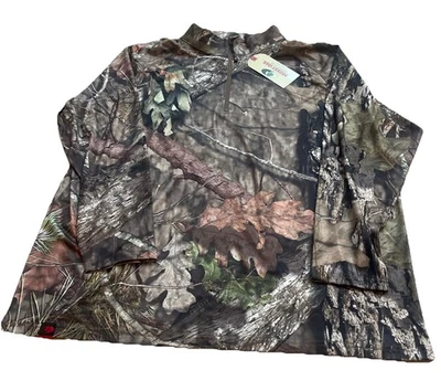 Mossy Oak Jacket Men's Medium 1/4 Zip Pullover Hunting Camo Break Up Country New - Image 1 of 4