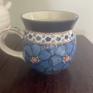 Unikat 608C Pottery Bubble Mug T Andrukiewicz Hand Made in Poland - Picture 1 of 4