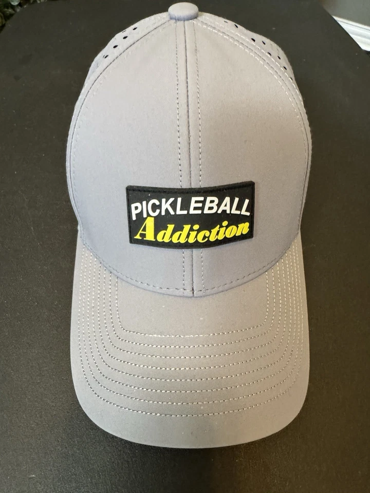 Gorra Pickleball gris/amarilla “PICKLEBALL Addiction” EE. UU. Foto 1 de 4