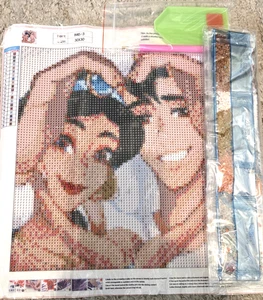 Kit de pintura artística de diamantes hágalo usted mismo 5D, bordado artesanal Disney Jasmine 10x10 - Imagen 1 de 3