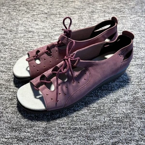 Hotter Tahiti Sandalen Damen UK8 lila Wildleder zehenfrei Schnürschuhe Komfortschuhe - Bild 1 von 8