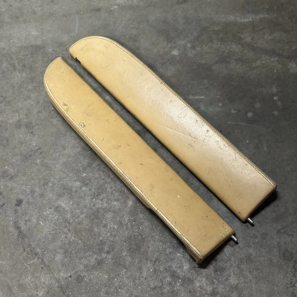 Par de tapas de cuero tostado para puerta Porsche 911 912E 1974+ Foto 1 de 4