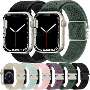 Correa de reloj de nailon para Apple Watch Ultra 2 49 mm serie 10 9 8 7 6 42 mm 46 mm - Imagen 1 de 29