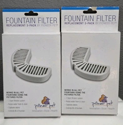 Paquete de 3 filtros de fuente de riego potable de repuesto para plato DogCat Two Pioneer Pet Foto 1 de 2