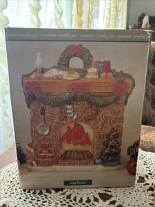 Tarro de galletas chimenea manto navideño vintage para el hogar tendencias con caja núcleo de cabaña - Imagen 1 de 5