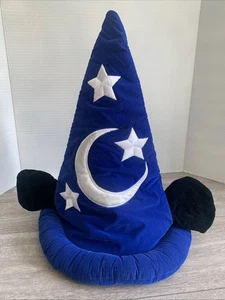 Walt Disney World Mickey Mouse Zauberer Hut / Ohren Zauberer Fantasie Mond Sterne - Bild 1 von 12