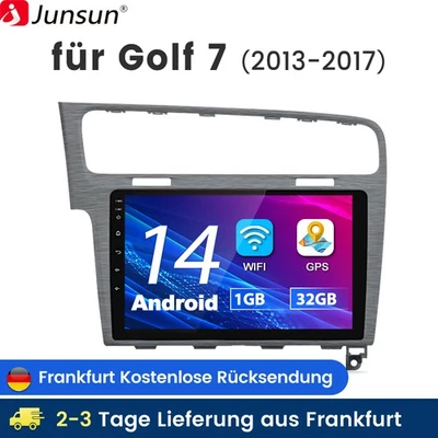 1+32G Android14 CarPlay Autoradio GPS Navi Für VW Golf 7 VII MK7 2012-017 Silber - Bild 1 von 4