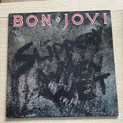 Bon Jovi SLIPPERY WHEN WET LP HEAVY METAL HARD ROCK VINYL RECORD - Image 1 of 2