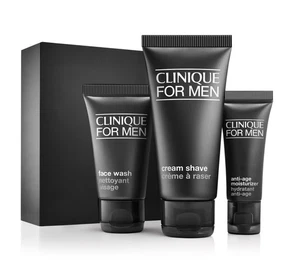 Clinique For Men Daily Age Repair Face Wash Cream Shave Anti-Age Moisturizer Set - Picture 1 of 9