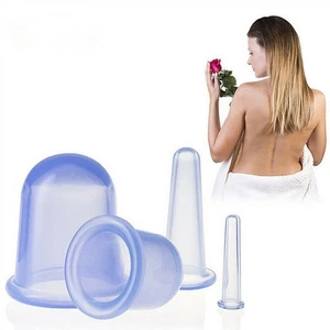 Silikon Massage Vakuum Becher Anti Cellulite Schröpfen Körper Gesicht Tasse Set für Zuhause - Bild 1 von 5