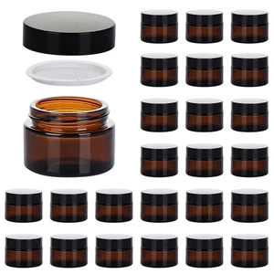 1 Unze Glas mit Deckel, Hoa Kinh 30er Pack Bernstein Runde Behälter Kosmetik Glas... - Bild 1 von 7