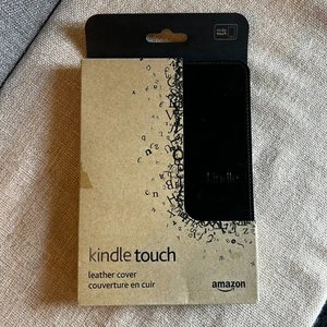 Amazon Kindle Touch Leather Cover - Black - Brand new in Box, Opened/Never Used - Picture 1 of 6