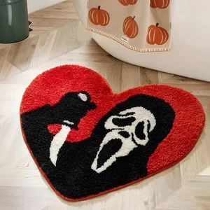 Bathroom Rugs Black Red Orange Bath Mat Non Slip, Christmas Home Decor, Funny... - Picture 1 of 7
