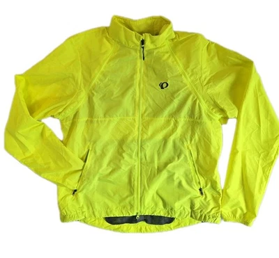 Pearl Izumi Elite Zip-up Neon Yellow Mens Active Jacket Detactable Sleeves Style - Image 1 of 4