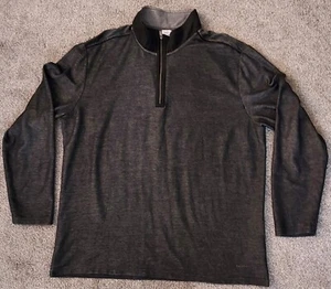 Calvin Klein Black Long Sleeve 1/4 Zip Shirt XXLarge - Picture 1 of 11