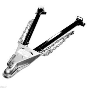5000 Lbs Adjustable Tow Bar Hauling Auto Truck Towing Chain 2" Coupler A-Frame - Picture 1 of 3
