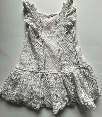 Genuine Kids by OshKosh Girls 3T White Lace Summer Dress Top I5 - Image 1 of 4