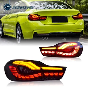 LED Smoked Tail Lights For BMW M4 F32 F33 F36 F82 F83 2014-2020 Rear Lamps 4PCS - Foto 1 di 13