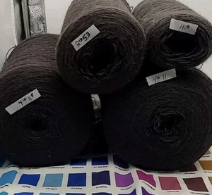 12 lb 8 oz #1 Wool Yarn Weaving Knitting Art 1600 ypp Black - Picture 1 of 2