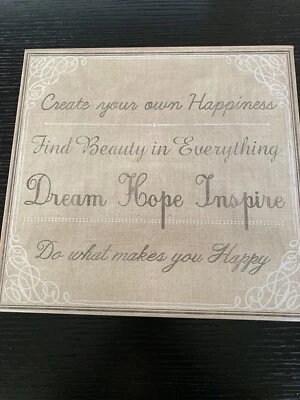 Punch Studio KEEPSAKE Storage Box New! Dream Hope Inspire - Live Laugh Love  - Image 1 of 3