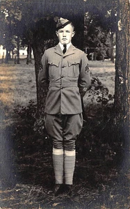U.S. Army in Vintage Uniform Real Photo RPPC Postcard - Picture 1 of 2