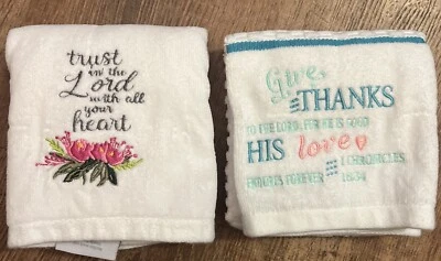 Grateful Thankful Blessed / Kitchen Towel Set Of 2 - Image 1 of 4
