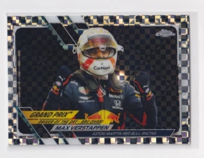 2021 Topps Chrome Formula 1 F1 Max Verstappen Checkerboard Refractor #155 - Image 1 of 2