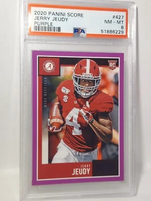 2020 Score Rookies Purple Jerry Jeudy #427 Rookie RC - Image 1 of 2