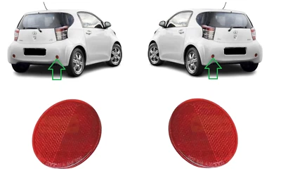 NEW FOR TOYOTA IQ 2009-2015 REAR BUMPER REFLECTOR PAIR SET - Image 1 of 2