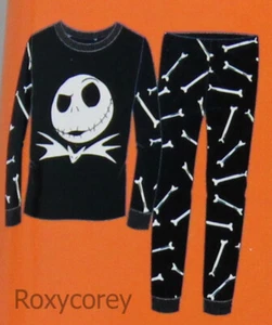 Disney Halloween Toddler 2 Pc Jack Skellington Pajamas Set Shirt Pants Size 3T - Picture 1 of 2