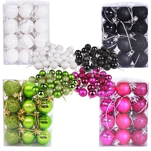 96Pcs Christmas Balls 3cm Ornaments Ball Xmas Decor Hanging Tree Pendants USA - Picture 1 of 16