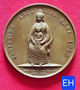 Italy Vatican - Beautiful Medal 44 mm Pius IX - Jubilaeum Anici Ensse Anni 1853 - Picture 1 of 2