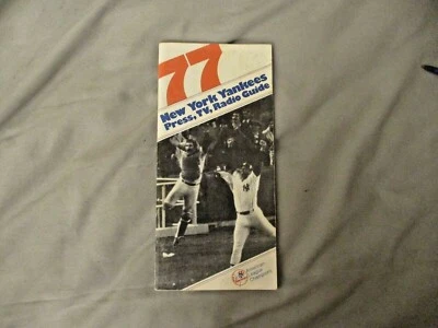 1977 New York Yankees Media Guide Programa Thurman Munson Anuario Reggie Jackson Foto 1 de 2