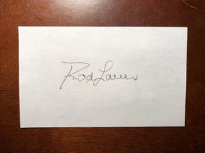 ROD LAVER—Tennis HOF—Signed 3X5 Index Card - Picture 1 of 1