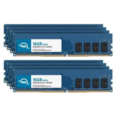 OWC 128GB (8x16GB) DDR4 2666MHz 2Rx8 ECC Unbuffered UDIMM 288pin Memory RAM - Image 1 of 4