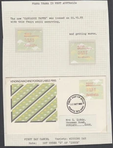 Australia Frama 33c Kangaroo Postcode 6000 Perth with flaws - Picture 1 of 1