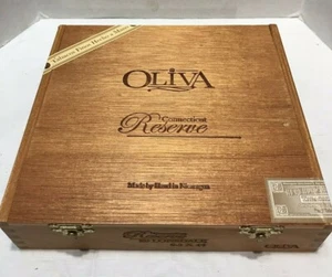 CAJA DE CIGARROS MADERA OLIVA VINTAGE CONNECTICUT RESERVA NICARAGUA - Imagen 1 de 6