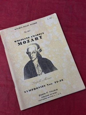 Mozart #951 Kalmus Study Score Symphonies No 22-26 Booklet VTG Good Condition - Image 1 of 4