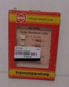 Busch 5992 Paquete Complementario LEDs Rectangulares Amarillos NUEVO & EMBALAJE ORIGINAL - Imagen 1 de 3
