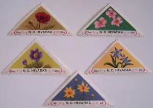 Croatia 1952 - 5x Triangle Flowers MNH - Picture 1 of 1