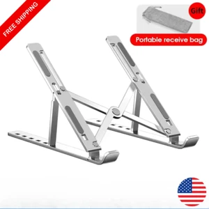 Aluminum Alloy Laptop Holder Stand Adjustable Foldable Portable for Notebook US - Picture 1 of 9