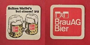 Brau AG Bier 2 Bierkrüge Brauerei Bierdeckel Coaster Beermat - Picture 1 of 1