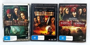 3x PIRATES OF THE CARRIBEAN DVD MOVIES Platinum Collection BONUS FEATURES - Picture 1 of 8