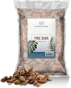 100% Natural Pine Bark Mulch Nuggets (8 Quarts), Small Mulch Chips for Indoor/Ou - Picture 1 of 12