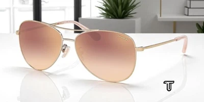 COACH HC7079 90056F Light Gold Rose Gold Gradient Flash 58 mm Women's Sunglasses - Image 1 of 4