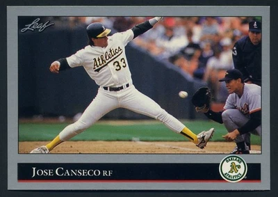 1992 Leaf #267  Jose Canseco        Oakland Athletics - Image 1 of 2